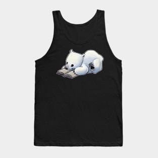 Reading polar bear Tank Top